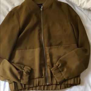 Silky olive bomber